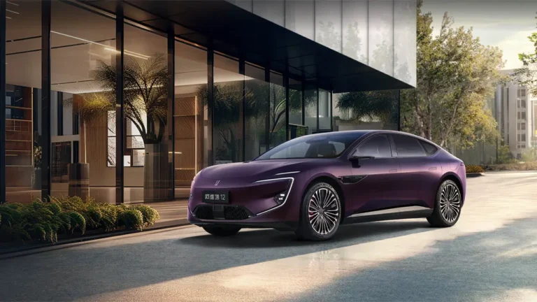 Chinese cars redefining luxury: futuristic purple electric sedan AVATR 12