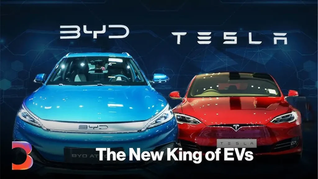 "Chinese cars vs global brands: BYD electric car compared to Tesla, highlighting innovation, price, and technology in the EV market."
