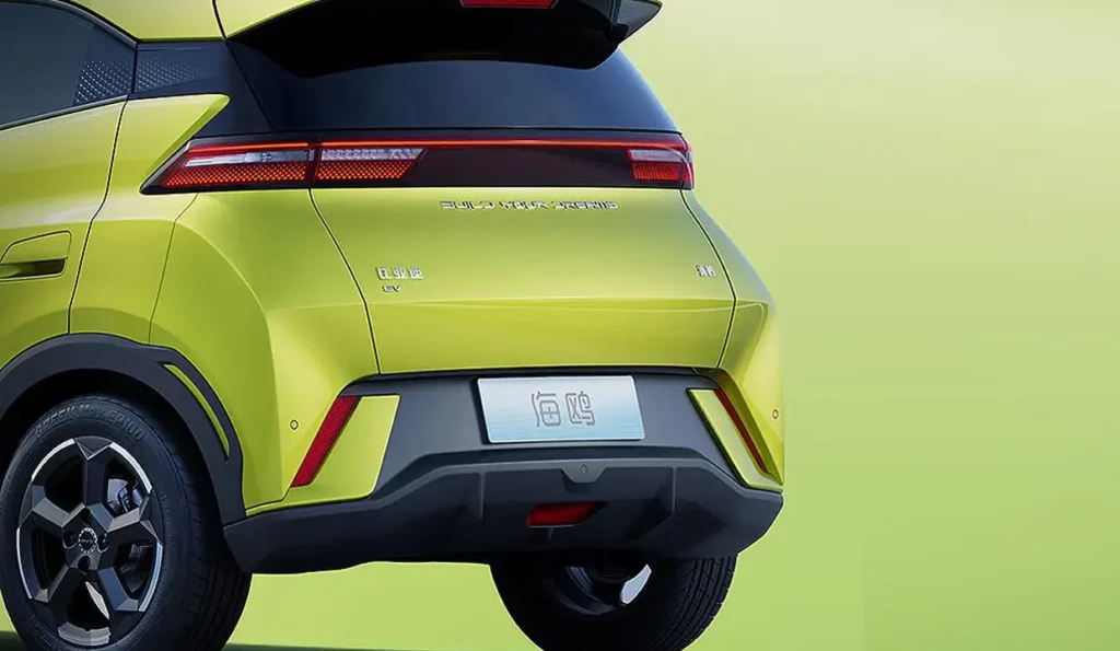 BYD Seagull back design and EV badge