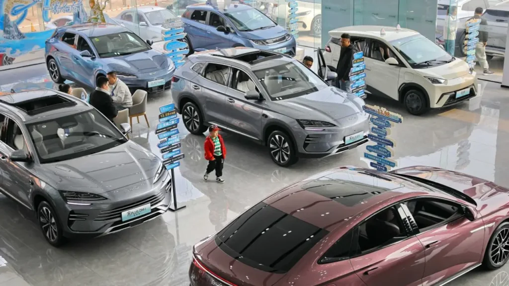 China auto sales drop December 2025