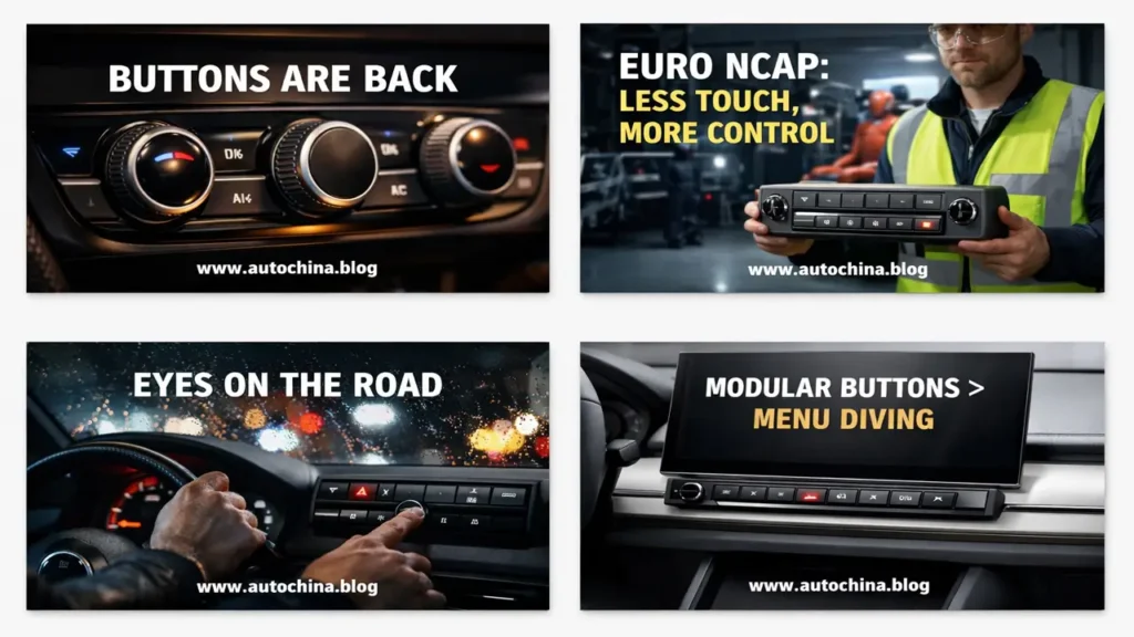 physical buttons in EV interiors trend